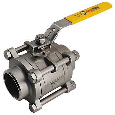 GRAINGER 06Q031B04012 Manual 2-Way Ball Valve Butt Weld 316 Stainless Steel
