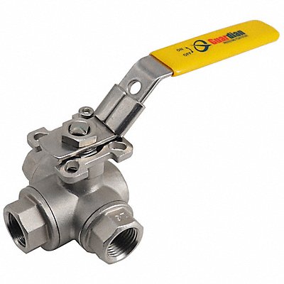 GRAINGER 06Q051N04020 Ball Valve Full 2 Size 1000 psi 3-Way