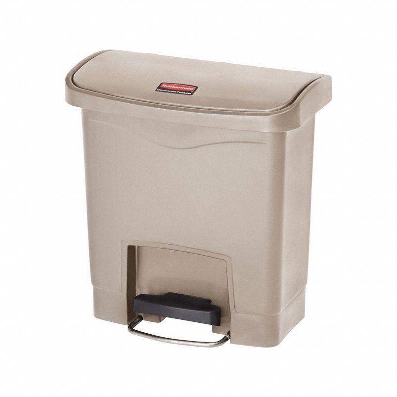 RUBBERMAID COMMERCIAL PRODUCTS 1883455 Slim Jim Resin Step On 4 gal Beige