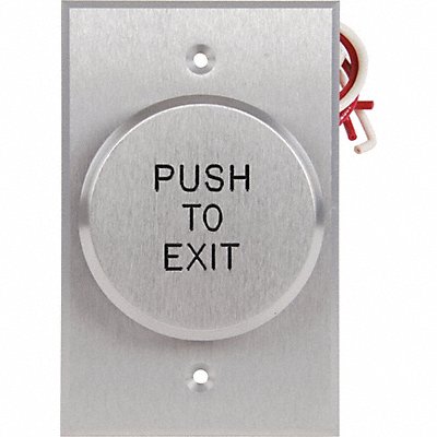 DORTRONICS R5286P23DAxE1 Push to Exit Button 24VDC Silver Button