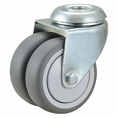 GRAINGER 400K39 Low-Profile Easy-Turn Bolt-Hole Castor