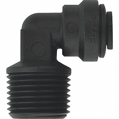 JOHN GUEST PP480823E Fixed Elbow Black 1/4 Tube Size PK10