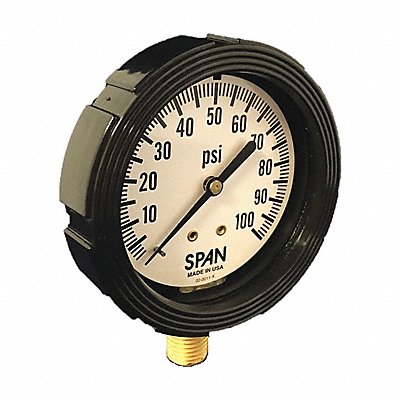 SPAN LFS2246000G Pressure Gauge 3-1/2 Dial Size