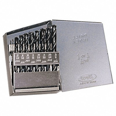 WESTWARD 401J90 Jobber Drill Set 21 pc HSS