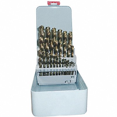 WESTWARD 401J95 Jobber Drill Set 29 pc Cobalt