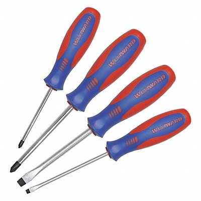 WESTWARD 401K87 Mag Tip Screwdriver Set NmPcs4