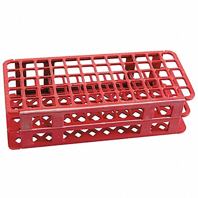 DYNALON 2256550001 Test Tube Rack 5x12 Format Red 2-5/8 H