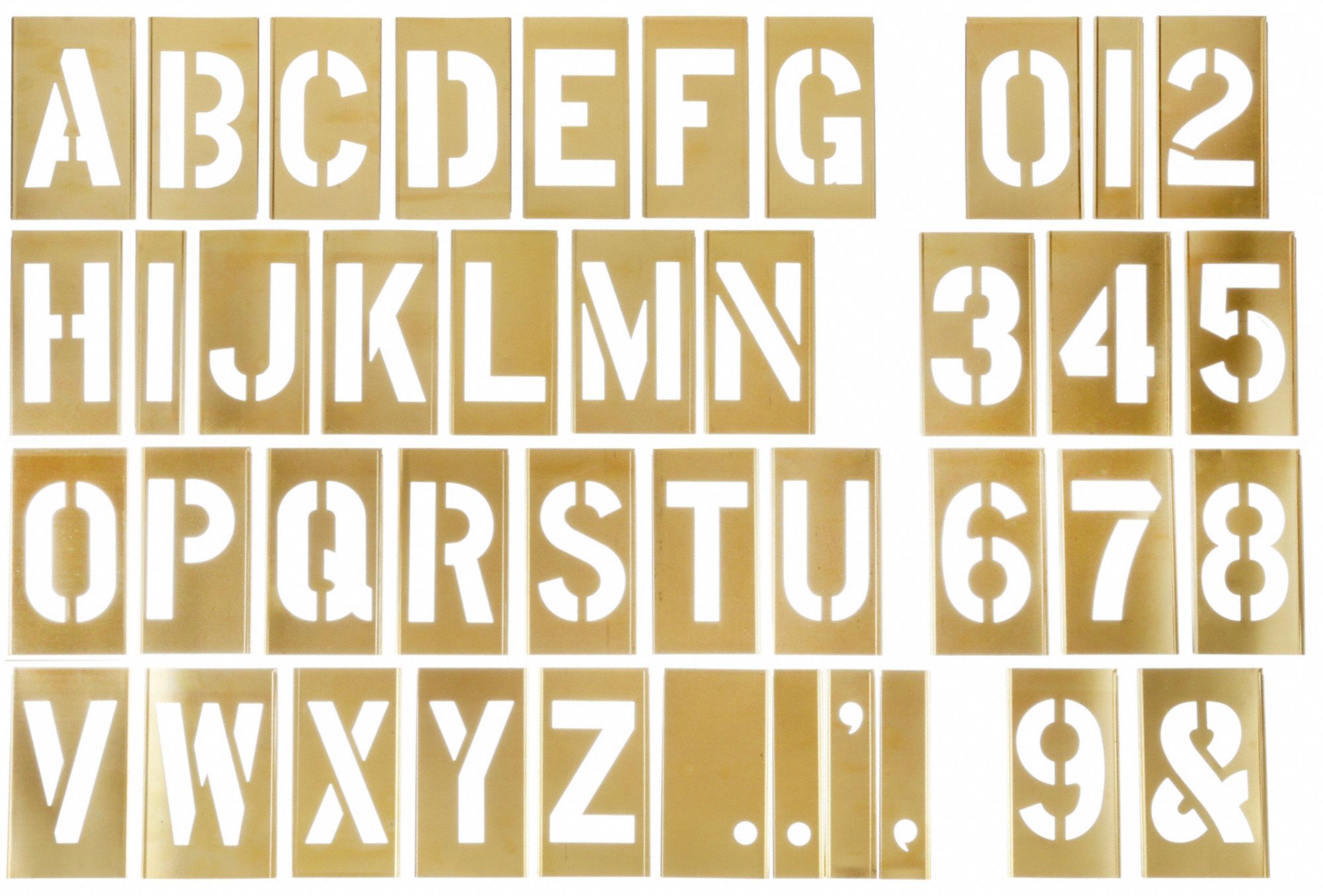 SKILCRAFT 7520000000000 Stencil Gold Brass Overall 3-3/4 W