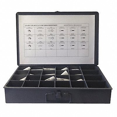 GRAINGER JBDL24AGUXX HexHeadCap Screw Assortment No ofPieces 585