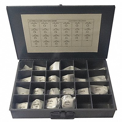 GRAINGER JBDL24ISR25 Ring Assortment 22 Sizes 550 pcs.