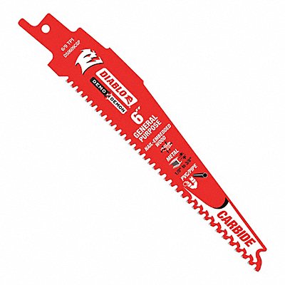 DIABLO DS0609CGP3 Reciprocating Saw Blade TPI 6/9 PK3