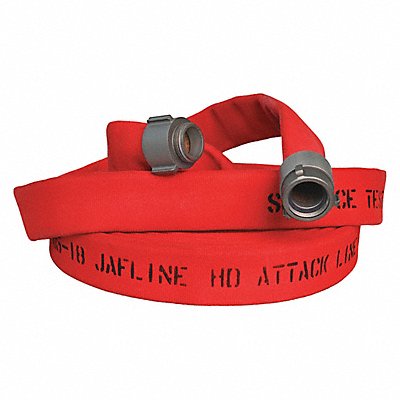 JAFLINE HD G52H175HDR50NB Fire Hose 50 ft Red Polyester