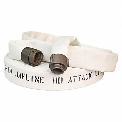 JAFLINE HD G52H15HDW50P Fire Hose 50 ft White Polyester