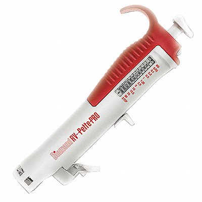 GLOBE SCIENTIFIC 3917 Pipettor White/Red Plastic 5000uL