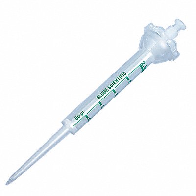 GLOBE SCIENTIFIC 3926 Dispenser Syringe Tip Clear 250uL PK100