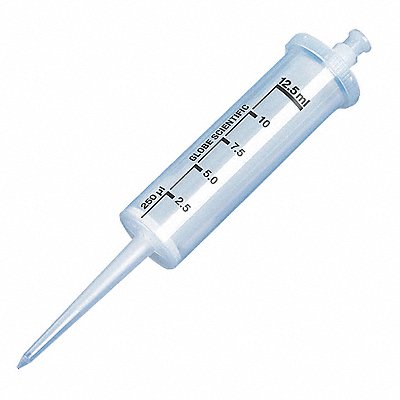 GLOBE SCIENTIFIC 3929 Dispenser Syringe Tip Clear 1250uL PK100