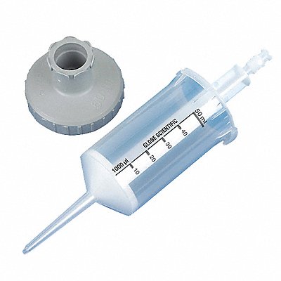 GLOBE SCIENTIFIC 3931S Dispenser Syringe Tip Clear 5000uL PK25