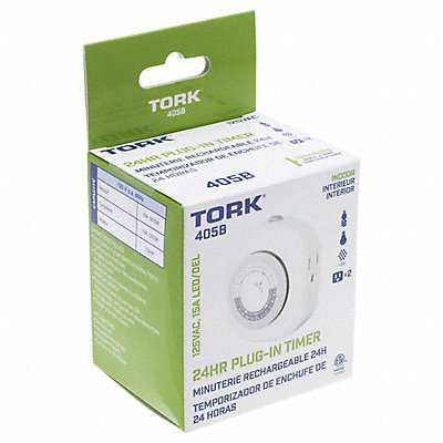 TORK 405B Plug In Timer Indoor LED/CFL Heavy Duty