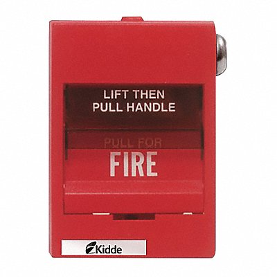 KIDDE K279B1110 Fire Alarm Pull Station Red 3-3/8 D