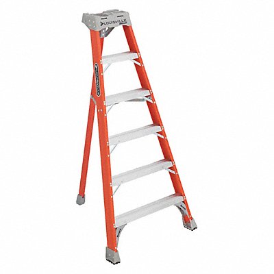 LOUISVILLE LADDER FT1506 Tripod Stepladder 6 ft H Fiberglass