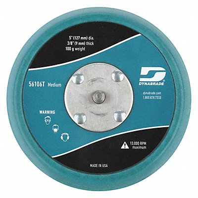 DYNABRADE 56106 Disc Backup Pad 5 Dia Max 13 000 RPM