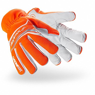 HEXARMOR 4075L9 Safety Gloves Orange/White L PR