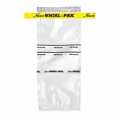 WHIRL-PAK B01062 Sampling Bag 4 fl oz 7.25in 3 in PK500
