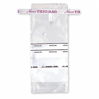WHIRL-PAK B01402 Sampling Bag 4 fl oz 7.25 in 3in PK100