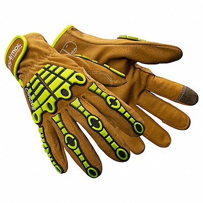 HEXARMOR 4090IMPS7 Leather Gloves Cut Level A8 Size 7 PR