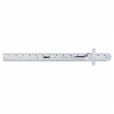 INSIZE 7119150 Pocket Rule SS 6 L Satin Chrome 15/32 W