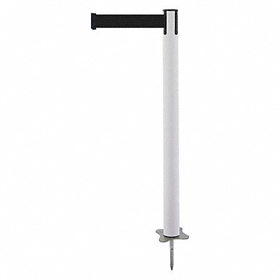TENSABARRIER 88432STDB9XC Spike Post White Post 43 H