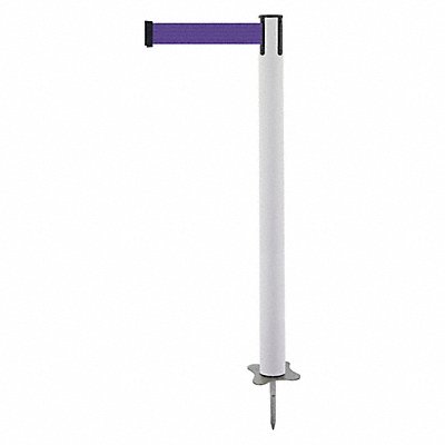 TENSABARRIER 88432STDP5XC Spike Post White Post 43 H