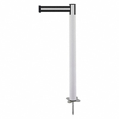 TENSABARRIER 88432STDS3XC Spike Post White Post 43 H