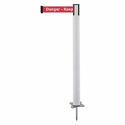 TENSABARRIER 88432STDRHXC Spike Post White Post 43 H