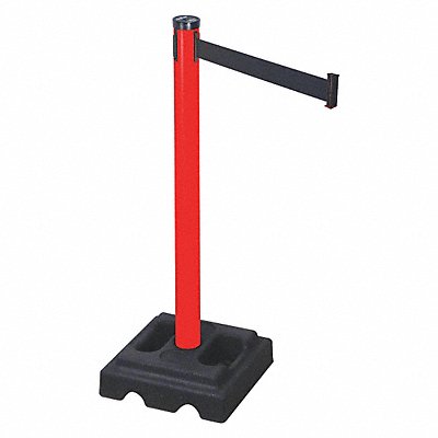 RETRACTA-BELT 302PRDBK Belt Barrier Black Square 10 ft.