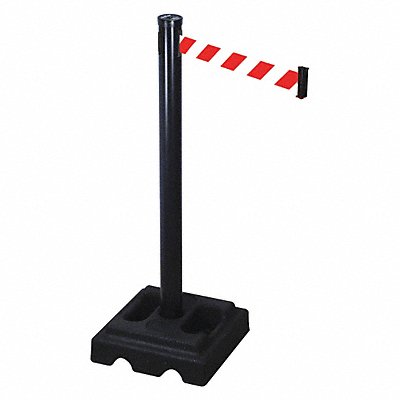 RETRACTA-BELT 302PSBRWD Belt Barrier Red/White Square PVC
