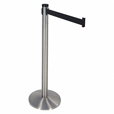 RETRACTA-BELT 300SSBK Belt Barrier Sloped Cast Iron Steel
