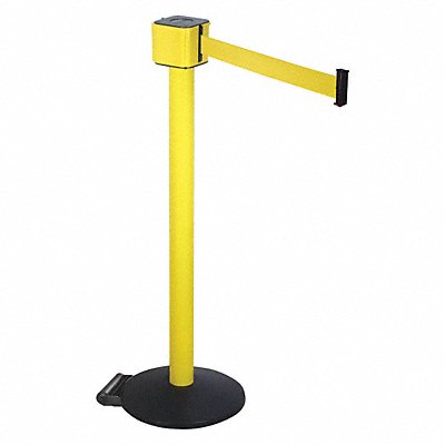 RETRACTA-BELT PM41230YAYW Belt Barrier Yellow Cast Iron Black ABS