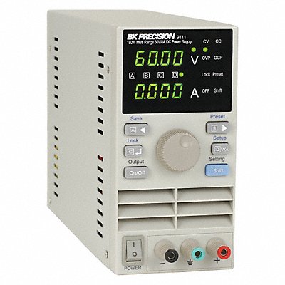 B K PRECISION 9111 DC Power Supply Digital 60V 8A 7 in H