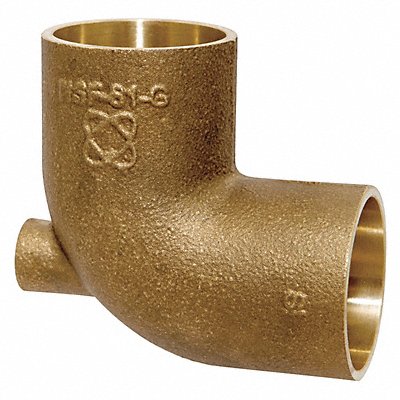 NIBCO 705LF12X18X12 Reducing Tee LL Cast Bronze 1/2 CxFNPTxC