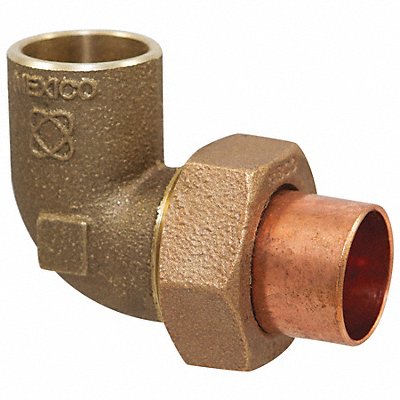 NIBCO 7076LF12 Union Elbow 90 Deg LL Cast Bronze 1/2