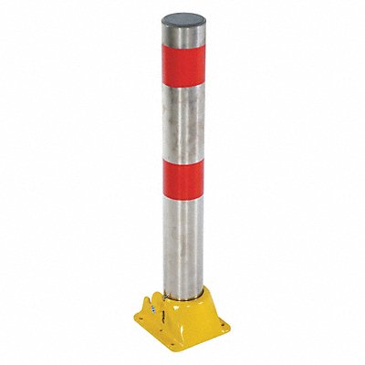 VESTIL PARKP108FDSS Fold-Down Bollard Stainless 4 1/4 dia.