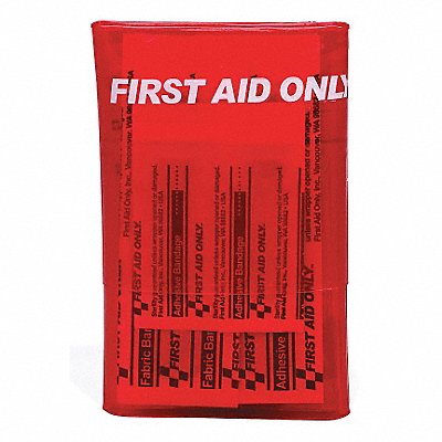 FIRST AID ONLY FAO600 FirstAidKit w/House 18pcs 4 1/8x1/8 Red