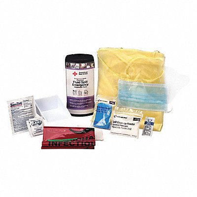 FIRST AID ONLY RC657 Fluid Spill RespndrPck Plastc Tube Clear