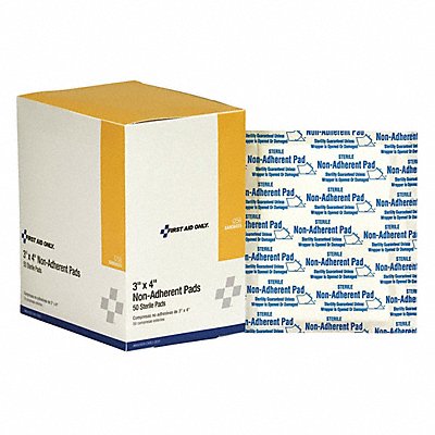 FIRST AID ONLY I256 Non-Stick Pad White 4 L 3 W PK50