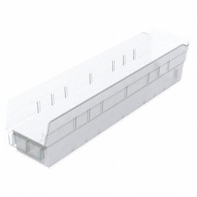 AKRO-MILS 30128SCLAR Shelf Bin Clear Indstr Grd Poly 4 in
