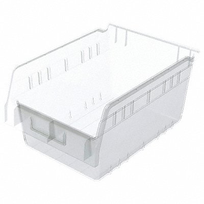 AKRO-MILS 30080SCLAR Shelf Bin Clear Plastic 6 in