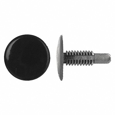 GRAINGER 5627PK Nylon Retainers Black 1 3/32 L PK50