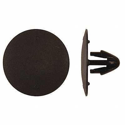 GRAINGER 10141PK Nylon Retainers Black Dome 12mm L PK15