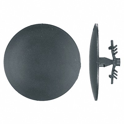 GRAINGER 9945PK Nylon Retainers Black Dome 10mm L PK15